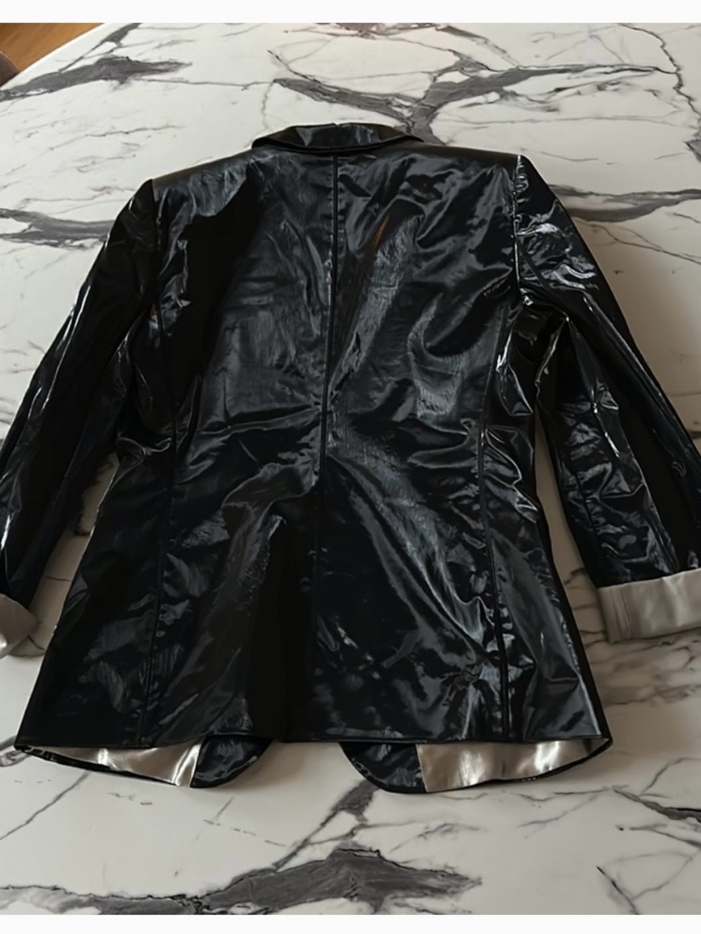Giorgio Armani Shiny Black Women's Blazer - Picture 9 of 10